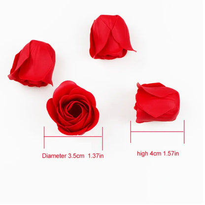 81Pcs Soap Rose Flower Head Artificial Flowers Wedding Decoration Valentine's Day Gifts Living Room Home Decor Arrangments [FLW]