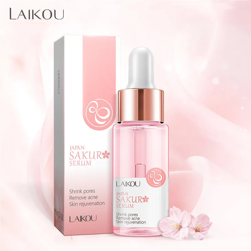 LAIKOU 17ML Japan Sakura Serum Nourish Essense Oil Control Brightening Rejuvenation Skin Whitening Serum Skin Care Facecare [SKC]