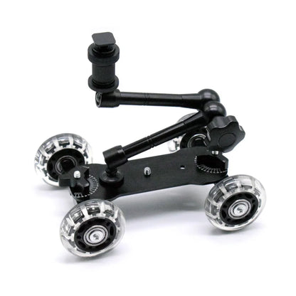 Mobile Rolling Sliding Dolly Stabilizer Skater Slider  Magic Arm Camera Rail Stand Photography Car For Canon Nikon GoPro 7 6 [PHO]