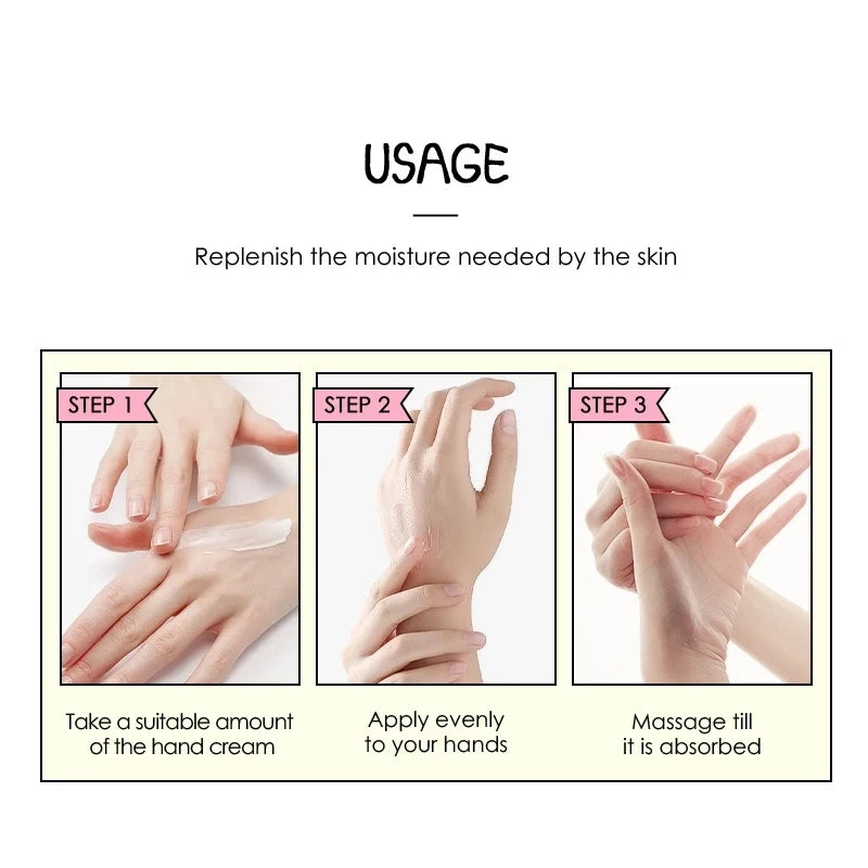 LAIKOU Japan Sakura Hand Cream Moisturizing Anti-chapping Repair Soften Skin Whitening Hand Cream Winter Anti-crack Skin Care [SKC]