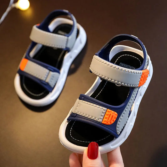 2021 Children's Summer Boys Leather Sandals Baby Shoes Kids Flat Child Beach Shoes Sports Soft Non-slip Casual Toddler Sandals [SHO]