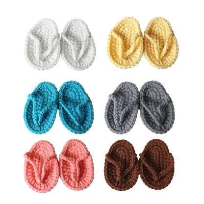 New Born Photography Props Hand Crochet Baby Slippers Baby Photo Props Shoes Newborn Fotografia Baby Photography Accessories [PHO]