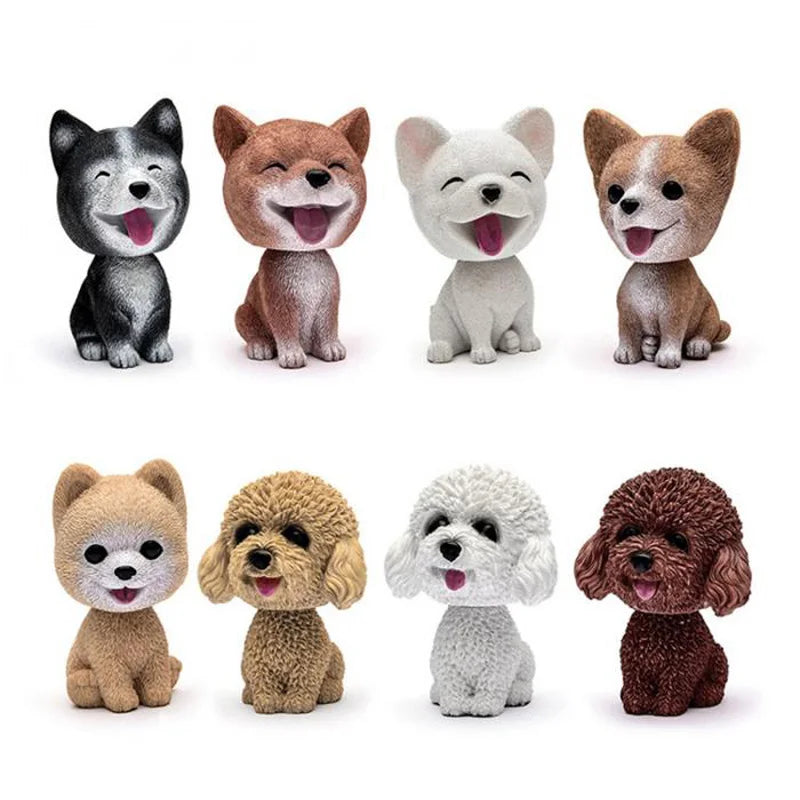 9cm Husky Teddy Pomeranian Car Shake Head Dog Ornaments For Car Interior Auto Accessories [CAR]