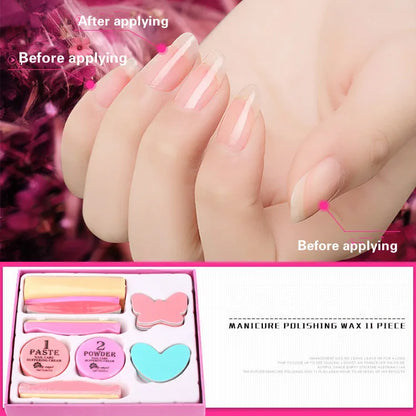 Nail Polish Wax Set High-end Beauty Care Tools SuppliesNail Rubbing Strip/ Wool Brush /Polishing Block/ Nail Polish Ing Wax [BEU]