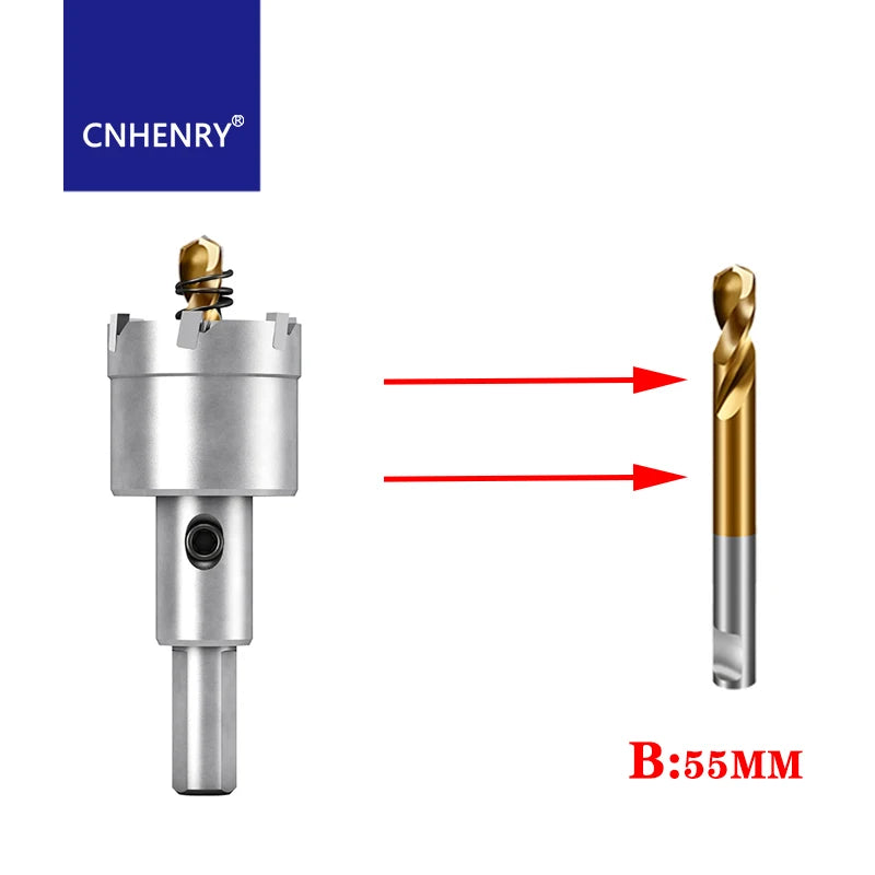 5PCS TCT Hole Saw Drill 68mm 55mm Titanium Plated Center Drill Pilot Pin Drill Hole Saw Drill Bit [PTO]