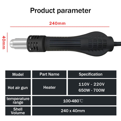 Hot air gun 8858 Micro Rework soldering station LED Digital Hair dryer for soldering 650W Heat Gun welding repair tools Heat Gun [TOL]