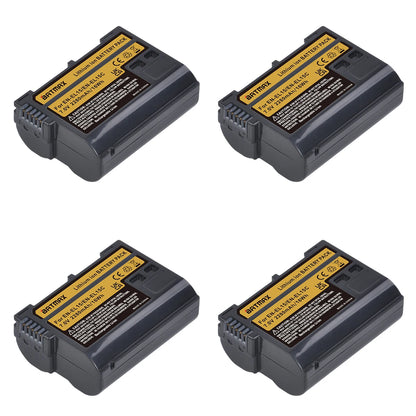 2280mAh EN-EL15C EL15C EN EL15 Battery + LED Dual Charger for Nikon Z5, Z6, Z6 II, Z7, Z7II D780, D850, D7500, D500, D600 [BAT]