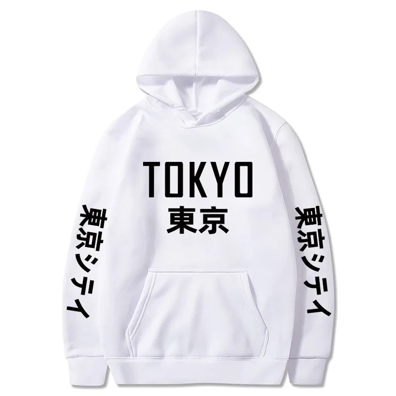 Japanese Hip Hop Hoody Harajuku Tokyo printing Men Women  Casual Pullover Sweatshirts 2023 Fashion Hot Hoodies  [MEN]