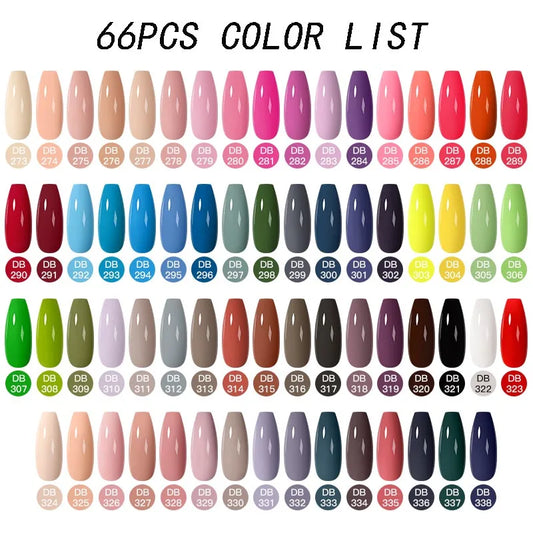 20/40/60Pcs Nail Gel Polish Set Kit Nude Pink Glitter Nail Art UV Gel Manicure Set Vernis Semi Permanent Base Top Coat [BEU]