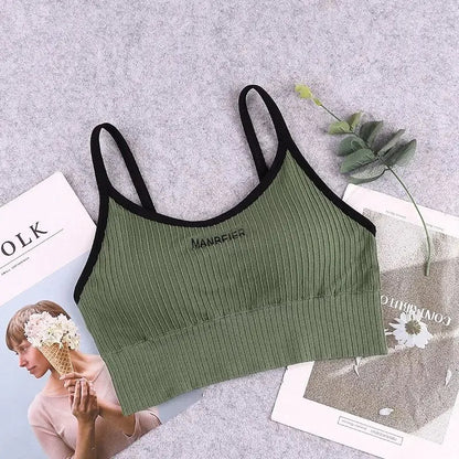 New Sports Bra For Women Gym Sexy Crop Top Bra Women Cotton Underwear Soft Comfort Tube Tops Female Brassiere Tops For Girls [BRA]