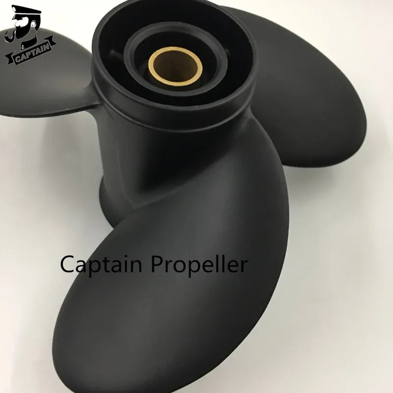 Captain Propeller 9.25x9 48-897750A11 Black Max Fit Mercury Tohatsu Marine Outboard Engine 9.9HP 15HP 20HP 14 Tooth Spline RH [MRN]