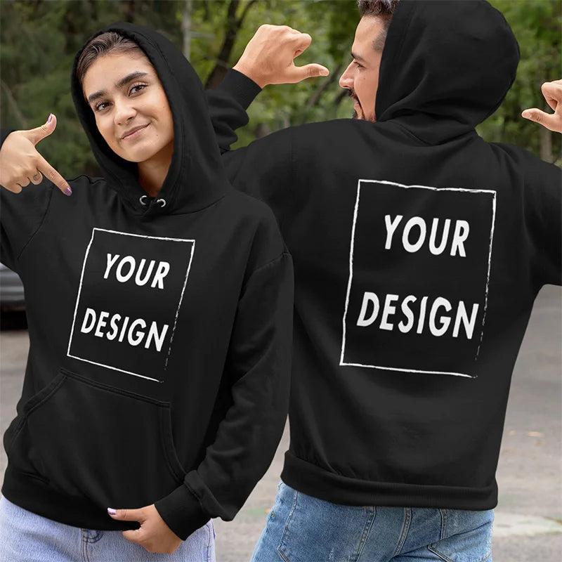 Custom Hoodies Add Your Text Sweatshirt Customized Long Sleeve High Quality Heavy Weight Soft Fleece Tops Hoody [MEN]