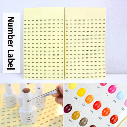 Clear Number Sticker Label For Nail Polish Color Gel Varnish Marking Numbering Digital Label Manicure Tool [BEU]