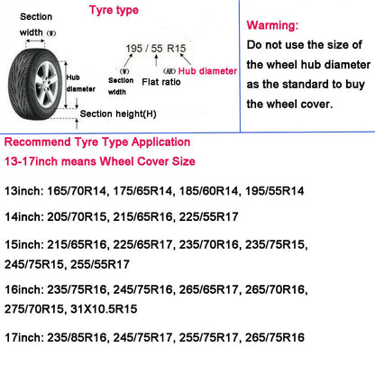 Universal Black Car 4WD 4X4 Spare Tyre Cover Wheel Tire Covers 13" 14" 15" 16" 17" Fit All Size Of Tire SUV Off-road Vehicle [CAR]