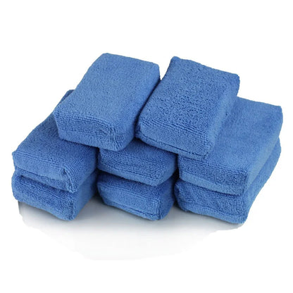 Car Cleaning Sponge Cloths Car Cleaning Cloths Car Wax Polishing Pad Car Detailing Microfiber Applicators (Pack of 8) [CAR] [DTL]