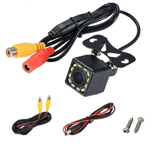 Wide Angle HD Car Rearview Camera Rear View Video Vehicle Camera Backup Reverse Camera 12 LED Night Vision Parking Camera [CAR]