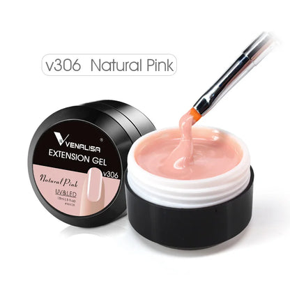 Thick Extension Nail Gel VENALISA 15ml Nail UV LED Gel Nail Cover Pink Camouflage Soak Off Opal Jelly Gel Prolong Nail Salon Use [BEU]