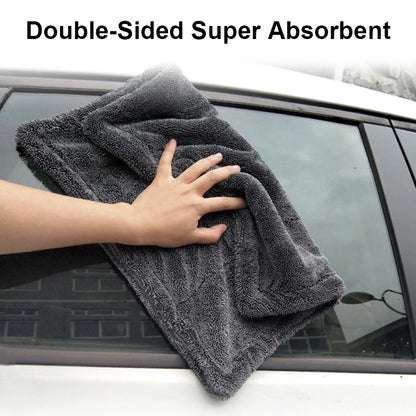 Car Wash Towel 1200GSM Double Sided Towel Car Detailing Twisted Braid Cloth Super Absorbent Rag for Car Home Washing Accessories [CAR] [DTL]