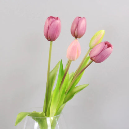 New Luxury Silicone Artificial Flower Home Decoration flores artificiales Real Touch Tulips Bouquet Decorative [FLW]