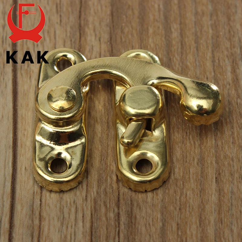 KAK 12pcs 34x28mm Antique Bronze Iron Padlock Hasp Hook Lock For Mini Jewelry Wooden Box With Screws Furniture Hardware [HOM]