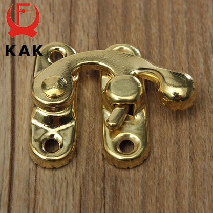 KAK 12pcs 34x28mm Antique Bronze Iron Padlock Hasp Hook Lock For Mini Jewelry Wooden Box With Screws Furniture Hardware [HOM]