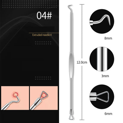 4PCS Acne Blackhead Comedone Black Spot Pimple Blemish Remover Skin Care Women Beauty Acne Treatment Pore Cleanser Needle Hook [SKC]