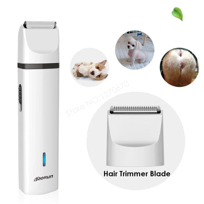 BaoRun 3 IN 1 Pet Grooming Kit Rechargeable Pets Clippers Dog Cat Hair Trimmer Paw Nail Grinder Foot Cutter Hair Cutting Machine [PET]