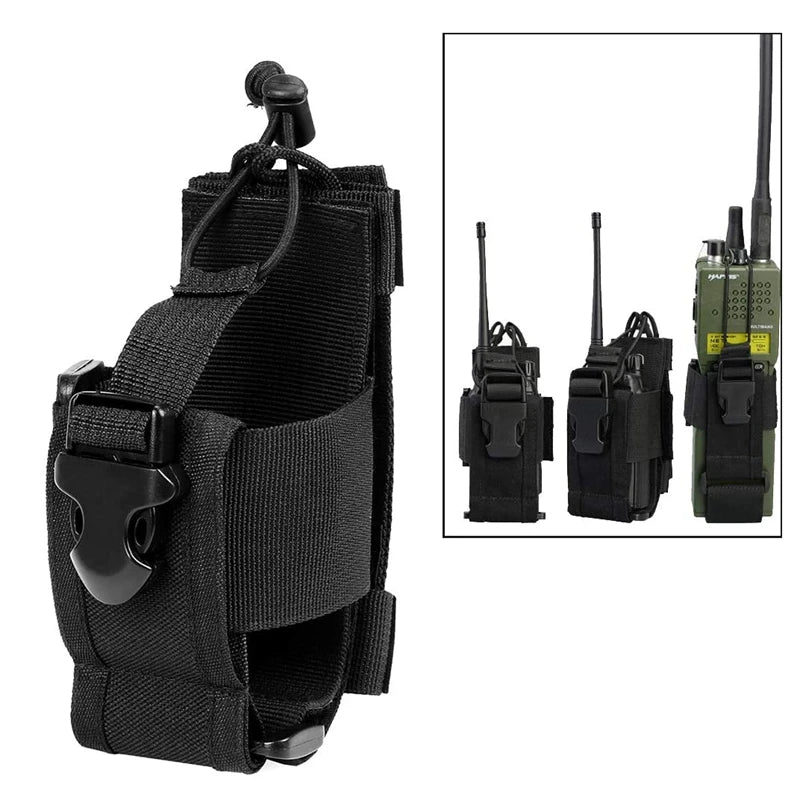 Tactical Molle Radio Pouch Walkie Talkie Holster Nylon Waist Pack Belt Bag Pocket Military Hunting Accessories [TEL]