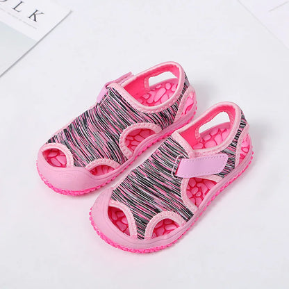 Summer Baby Boys Sandals Children Beach Sandals Soft Bottom Unisex Girls Non-slip Infant Shoes Kids Outdoor Anti-collision Shoes [SHO]