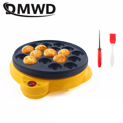 DMWD 110V/220V Chibi Maruko Baking Machine Household Electric Takoyaki Maker Octopus Balls Grill Pan Professional Cooking Tools [HAP]