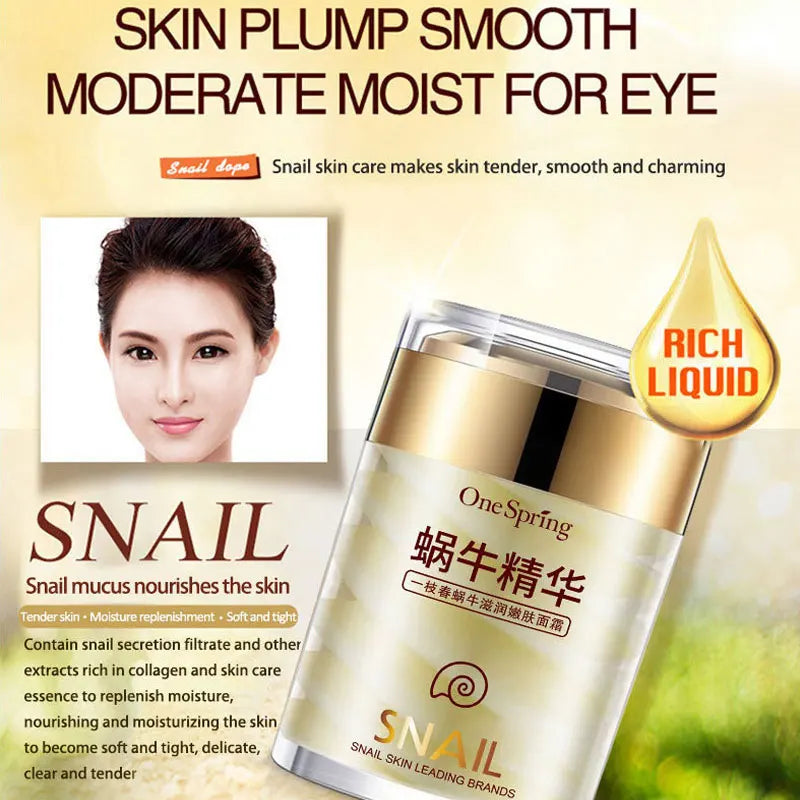 Snail Face Cream + Retinol Eye Massage Roller Serum 2PCS Whitening Face Cream Anti Wrinkles Eye Bags Korean Skin Care Products [SKC]