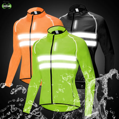 Cycling Jacket Men's Windbreaker Windproof Waterproof Breathable Light Weight Bike Riding Jacket Vest Men Reflective Coat [MEN]