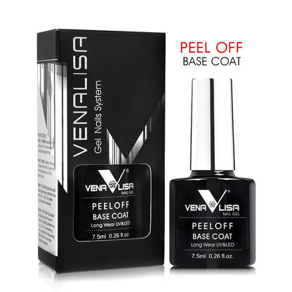 Venalisa Long Wear Top Coat Tempered Top Coat Peel Off Base Coat Color Nail Gel Polish Beautiful Semi Permanent Nail Gel Enamel [BEU]