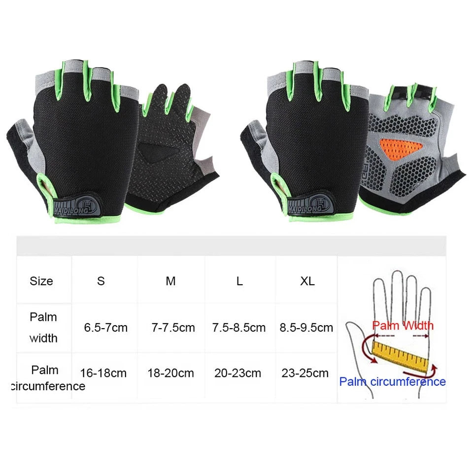 HOT Cycling Anti-slip Anti-sweat Men Women Half Finger Gloves Breathable Anti-shock Sports Gloves Bike Bicycle Glove [CYC]