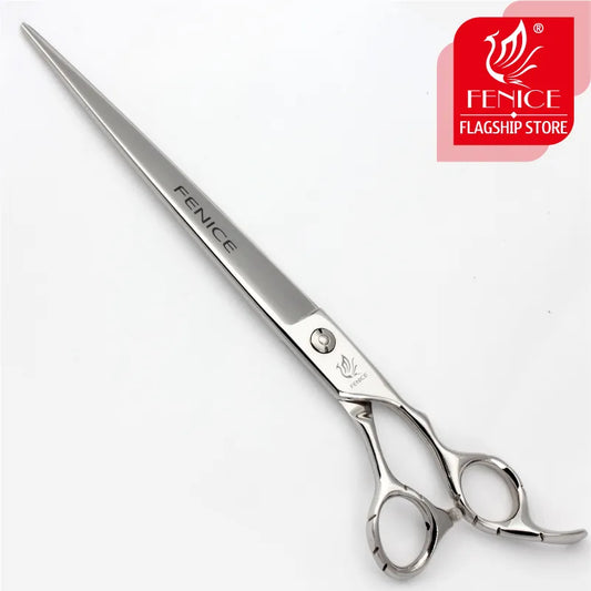 Fenice 7 /7.5/8/ 8.5/ 9 inch dog scissors for dog grooming  straight cutting pet grooming shears ножницы tesoura non-slip handle [PET]