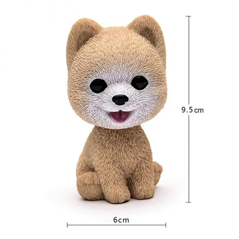 9cm Husky Teddy Pomeranian Car Shake Head Dog Ornaments For Car Interior Auto Accessories [CAR]