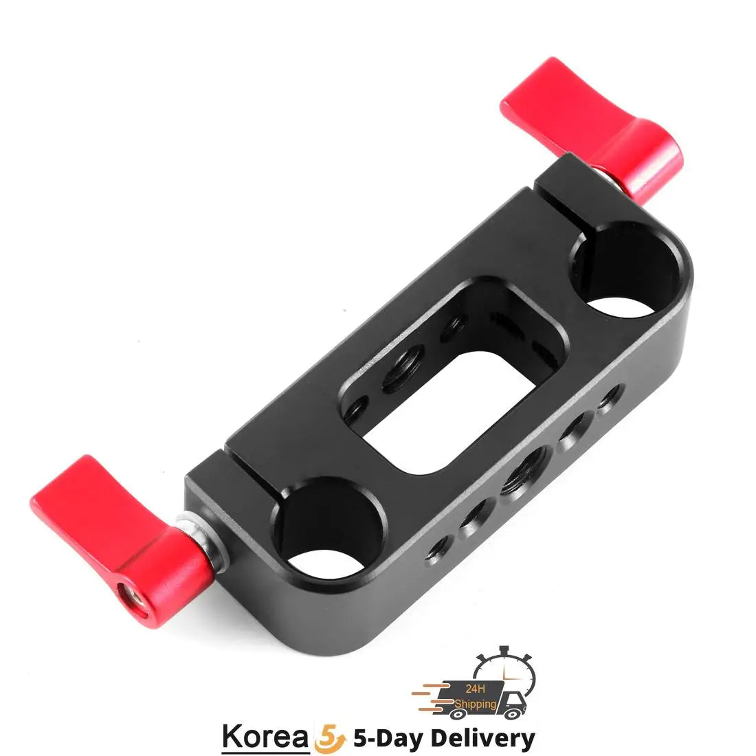 BGNing 15mm Rod Rig Clamp Double Holes 1/4 3/8 Thread Telephoto Lens Holder Support Rail Photography System For DSLR Camera Cage [PHO]