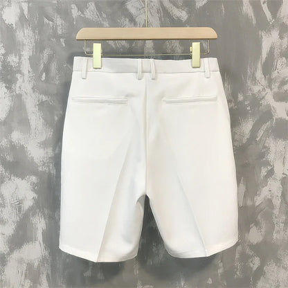 five-point pants men's summer trend casual 5 points mid pants wild youth loose white suit shorts bermuda masculina [MEN]