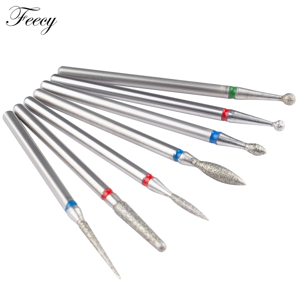 7pcs Diamond Milling Cutter for Manicure Set Nail Drill Bits Accessories Nozzles for Manicure Cutters Pedicure Sanding Nail File [TPT]