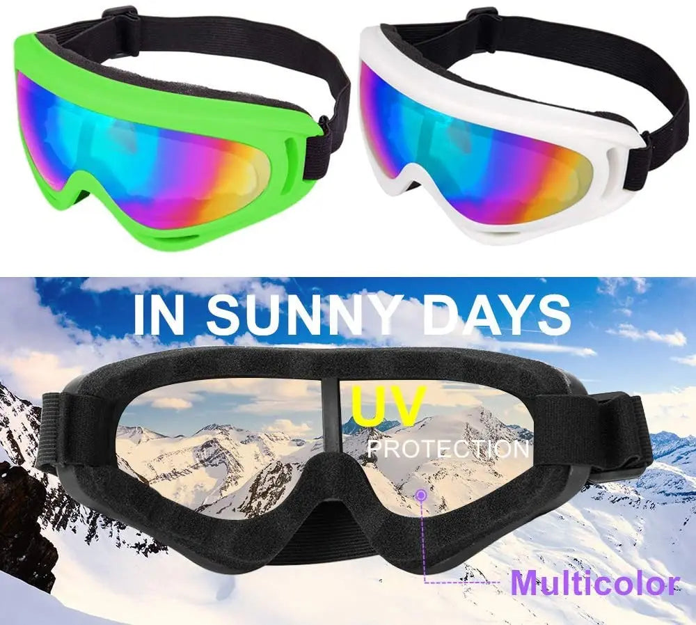 Anti-fog Snow Ski Glasses ,Professional Windproof X400 UV Protection Skate Skiing Goggles [SPT]