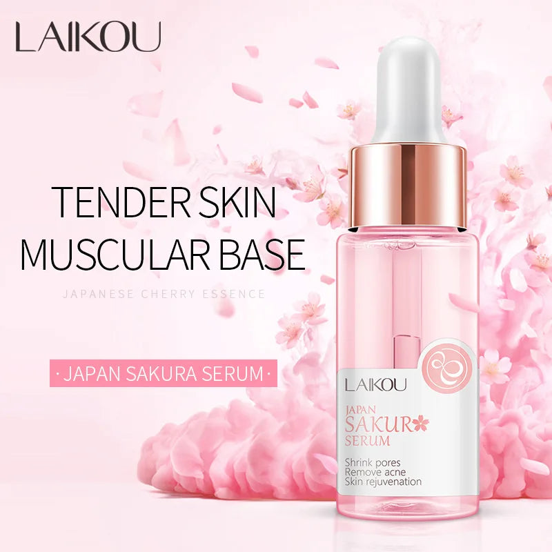 LAIKOU 17ML Japan Sakura Serum Nourish Essense Oil Control Brightening Rejuvenation Skin Whitening Serum Skin Care Facecare [SKC]