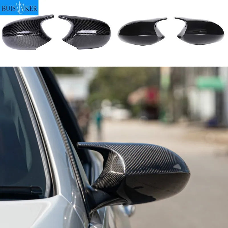 E90 E91 Black M3 Style Cover E81 E82 E87 E88 for BMW 1 3 Series E92 E93 Carbon Fiber M Look Rear Mirror Cap Car Accessories [BDK]