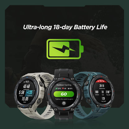 Global Version Amazfit Trex Pro GPS Outdoor Smartwatch Waterproof 18-day Battery Life 390mAh Smart Watch For Android iOS Phone [SWH]