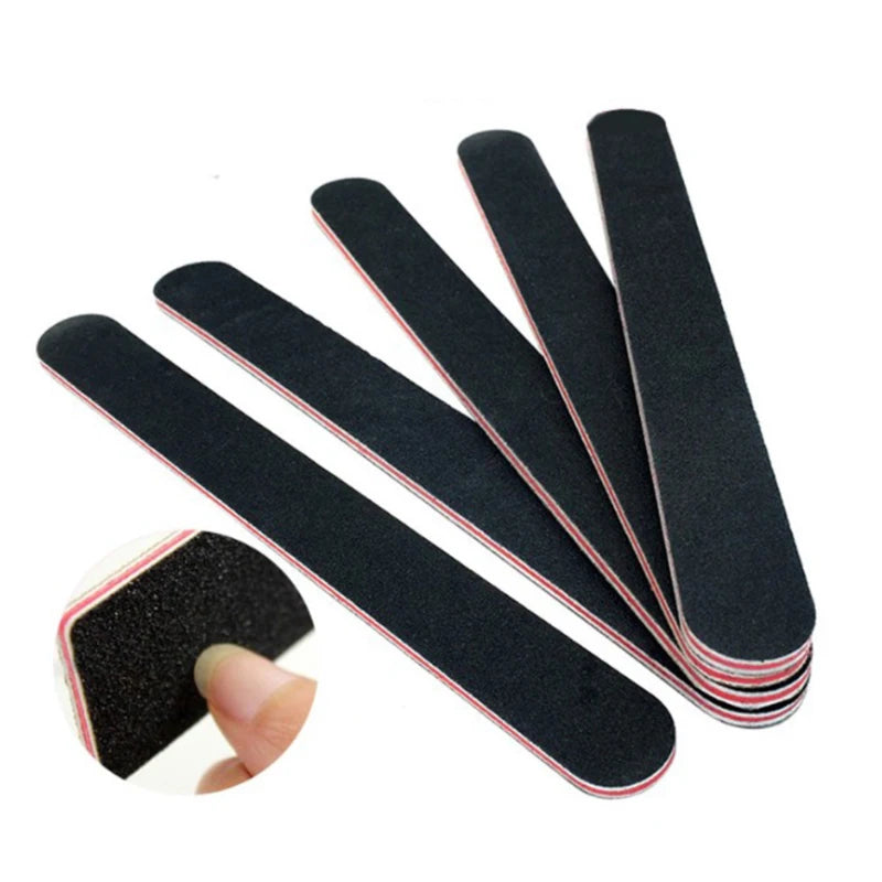 Nail Set Art Sand Files Buffer Sponge Block Brush Nail File Kit With Cuticle Nipper Professional [BEU]