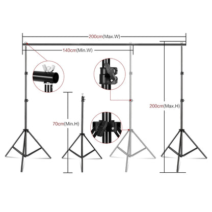 Photography Background Frame Support Softbox Lighting Kit Photo Studio Equipment Accessories With 3Pcs Backdrop And Tripod Stand [PHO]