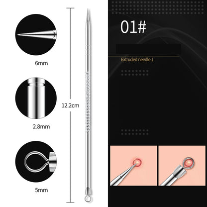 4PCS Acne Blackhead Comedone Black Spot Pimple Blemish Remover Skin Care Women Beauty Acne Treatment Pore Cleanser Needle Hook [SKC]