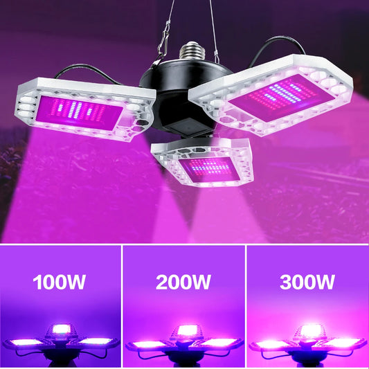 LED Phyto Lamp E27 100W 200W 300W Full Spectrum LED Grow Light Plant Bulb AC100-277V Indoor Seedlings Flower Grow Tent Box IP65 [GAR]