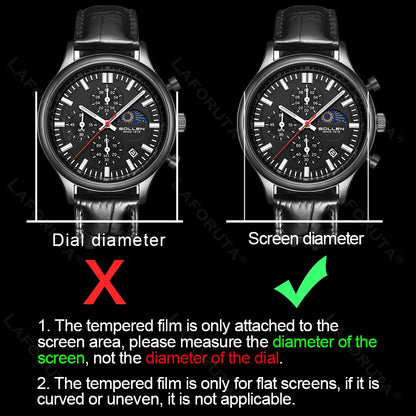 All Size Round Watches Tempered Glass Screen protector Diameter 32 34 35 36 38 39 40 42 41 mm Protective Film For Smart Watch [SWH]