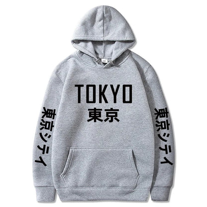 Japanese Hip Hop Hoody Harajuku Tokyo printing Men Women  Casual Pullover Sweatshirts 2023 Fashion Hot Hoodies  [MEN]