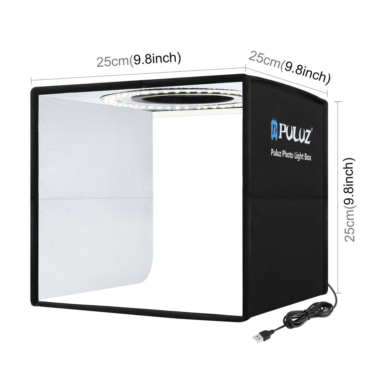 PULUZ Lightbox 80 60 40 30cm Photo Ring LED Light Studio Kits 6 12 Color Backgrounds Tabletop Photography Soft Shooting Tent Box [PHO]